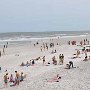 The beach LOOKED inviting, but notice how many people are in the water!